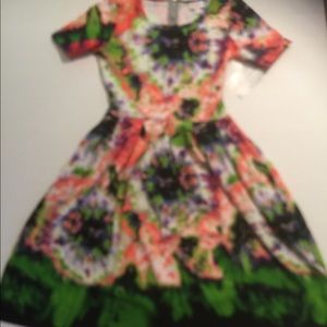 BNWT! LuLaRoe SMALL Amelia Dress - Tie Dye!! HTF!!